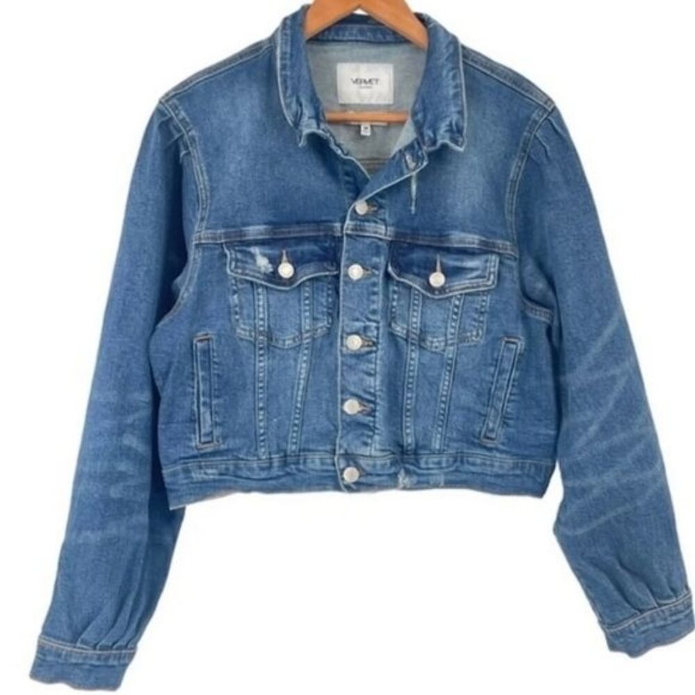Vervet by Flying Monkey Denim Trucker Jacket Size Small New Jean Classic Women's - Picture 5 of 9